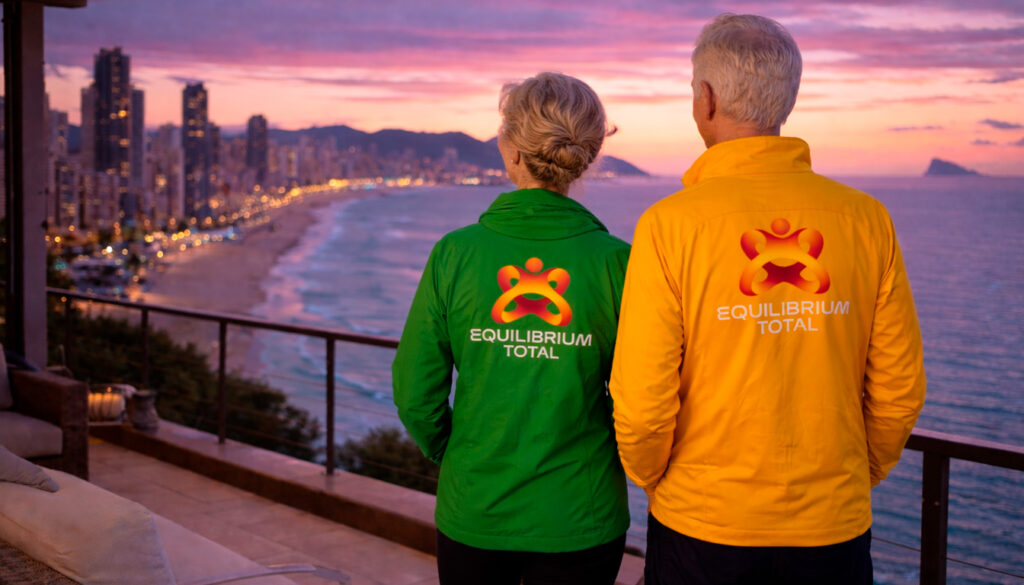 Pareja de jubilados viendo el mar de Benidorm